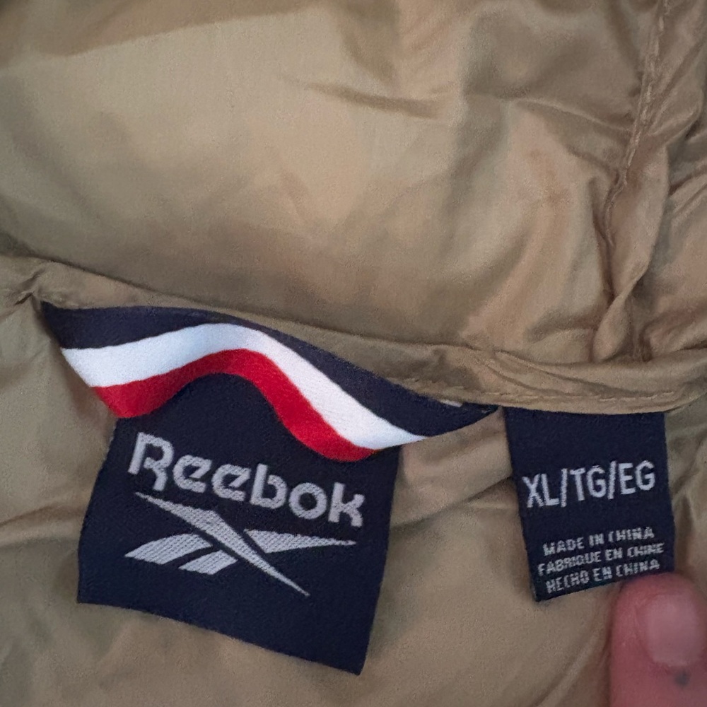REEBOK Men's Glacier Shield Jacket Zip Insulated Resistant Hood Sand NWT Size XL - Picture 6 of 11